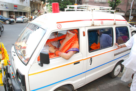 Entering Ceremony in his Car